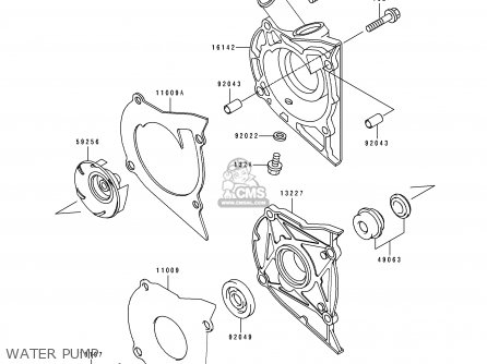 WATER PUMP - EN500A6 VULCAN500 1995 USA CALIFORNIA CANADA