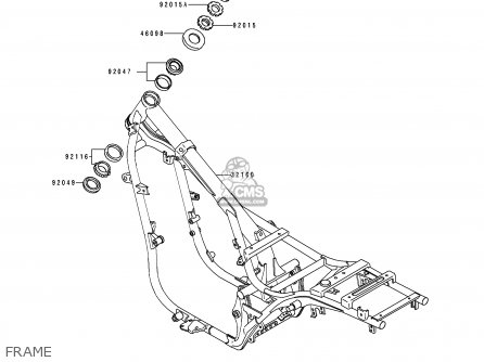 FRAME - EN500A6 VULCAN500 1995 USA CALIFORNIA CANADA