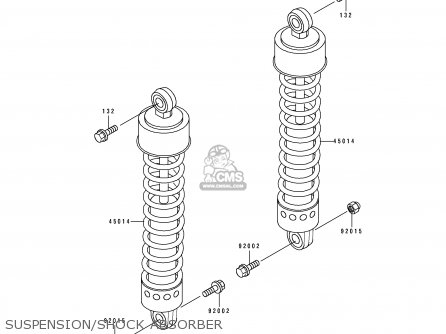 SUSPENSION/SHOCK ABSORBER - EN500A6 VULCAN500 1995 USA CALIFORNIA CANADA