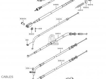 CABLES - EN500A6 VULCAN500 1995 USA CALIFORNIA CANADA