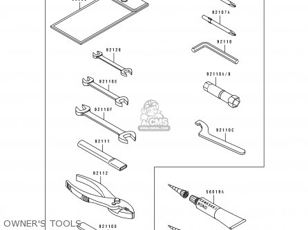OWNER'S TOOLS - EN500A6 VULCAN500 1995 USA CALIFORNIA CANADA