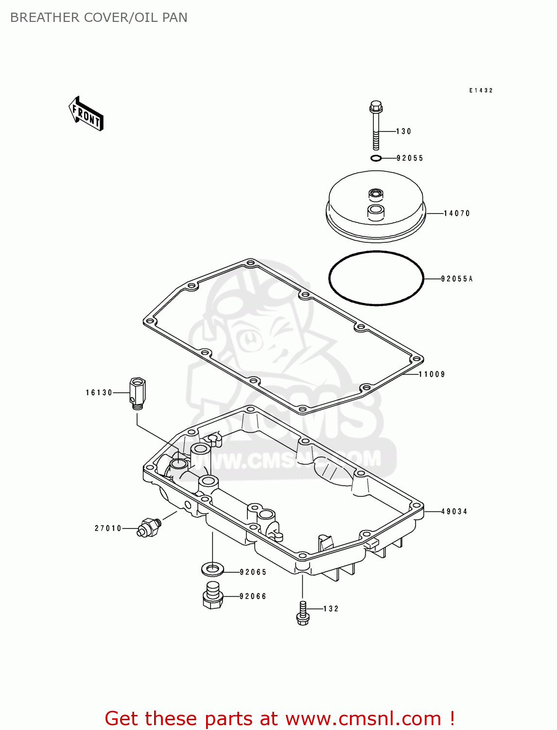 BREATHER COVER/OIL PAN EN500A7 VULCAN500 1996 USA CALIFORNIA