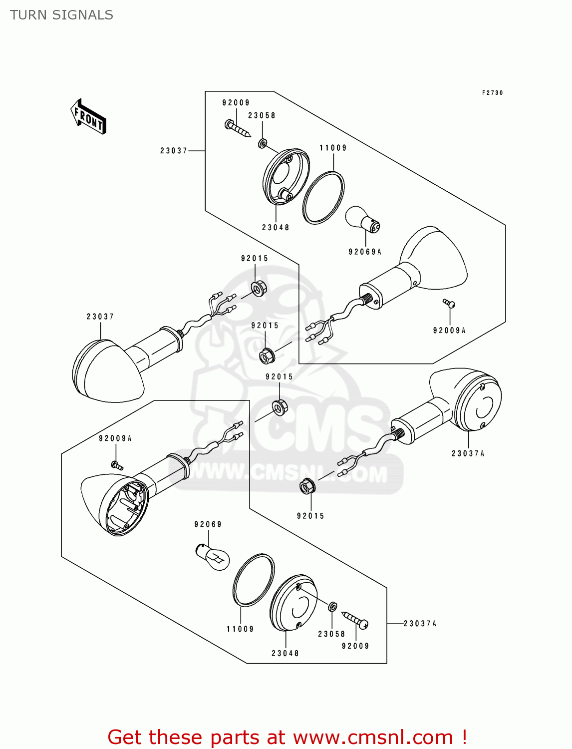TURN SIGNALS EN500A7 VULCAN500 1996 USA CALIFORNIA