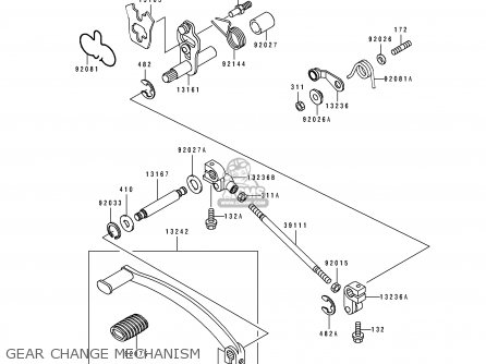 GEAR CHANGE MECHANISM - EN500A7 VULCAN500 1996 USA CALIFORNIA