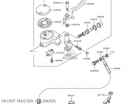 FRONT MASTER CYLINDER - EN500A7 VULCAN500 1996 USA CALIFORNIA