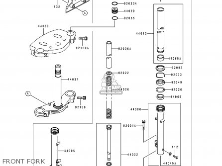 FRONT FORK - EN500A7 VULCAN500 1996 USA CALIFORNIA