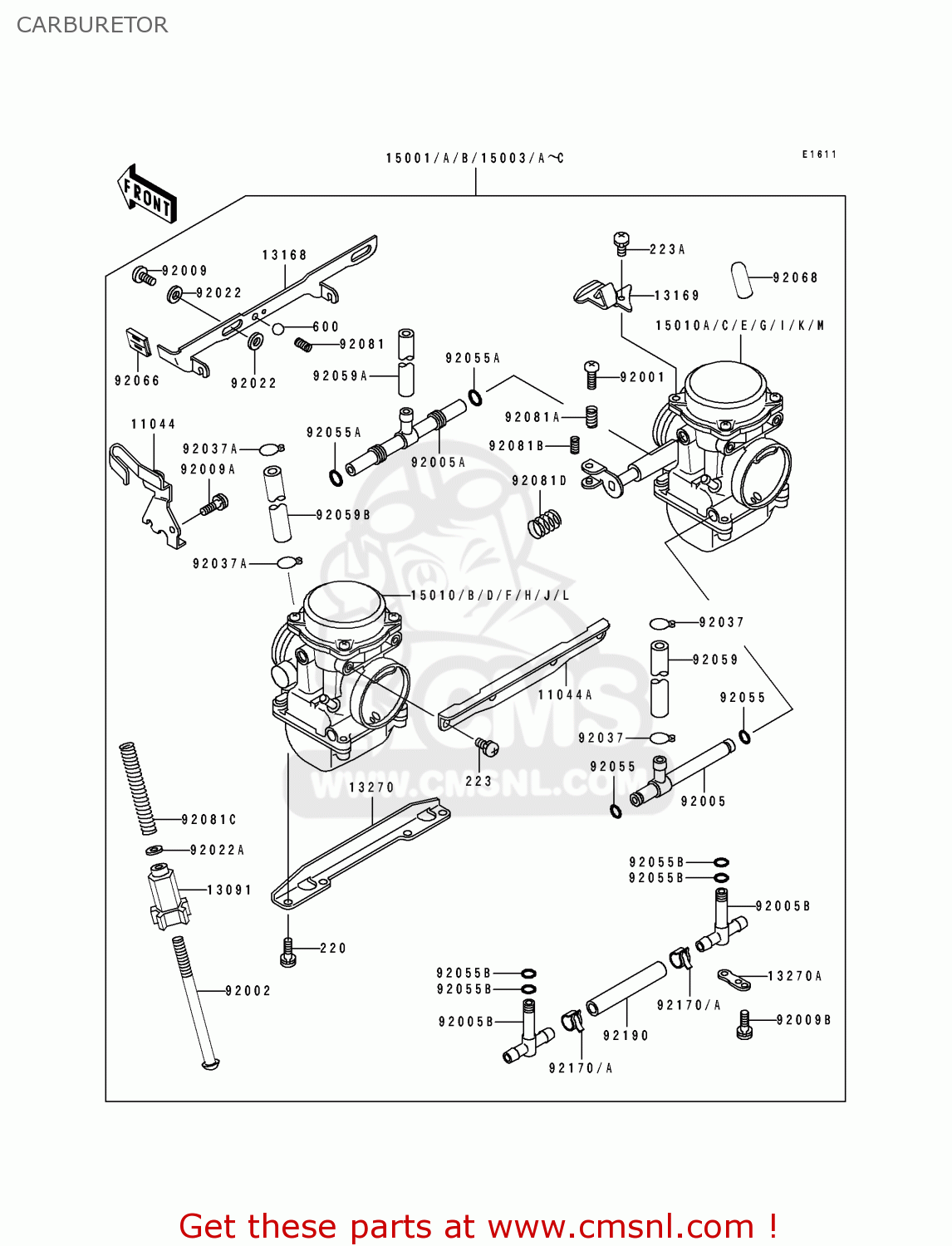 CARBURETOR EN500B1 1994 EUROPE UK FR NL AR FG GR IT NR SD SP ST