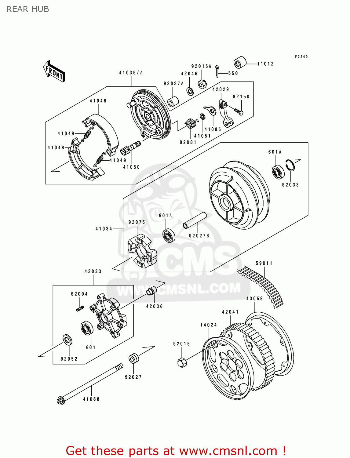 REAR HUB EN500B1 1994 EUROPE UK FR NL AR FG GR IT NR SD SP ST