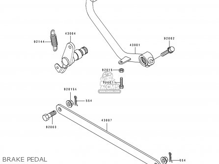 BRAKE PEDAL - EN500B1 1994 EUROPE UK FR NL AR FG GR IT NR SD SP ST