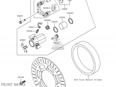 FRONT BRAKE - EN500B1 1994 EUROPE UK FR NL AR FG GR IT NR SD SP ST