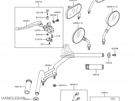 HANDLEBAR - EN500B1 1994 EUROPE UK FR NL AR FG GR IT NR SD SP ST