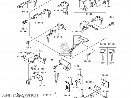 IGNITION SWITCH - EN500B1 1994 EUROPE UK FR NL AR FG GR IT NR SD SP ST