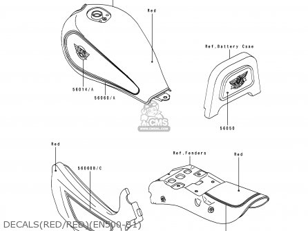 DECALS(RED/RED)(EN500-B1) - EN500B1 1994 EUROPE UK FR NL AR FG GR IT NR SD SP ST