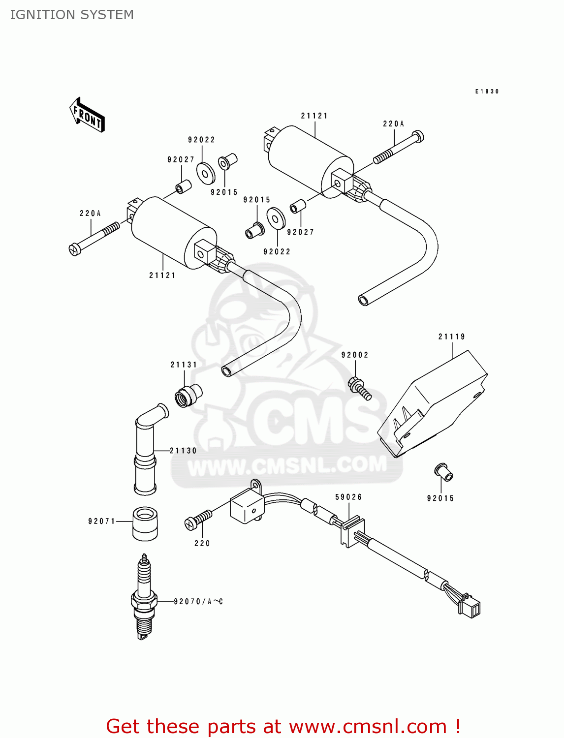 IGNITION SYSTEM EN500B2 1995 EUROPE UK FR NL AR FG GR IT NR SD SP ST