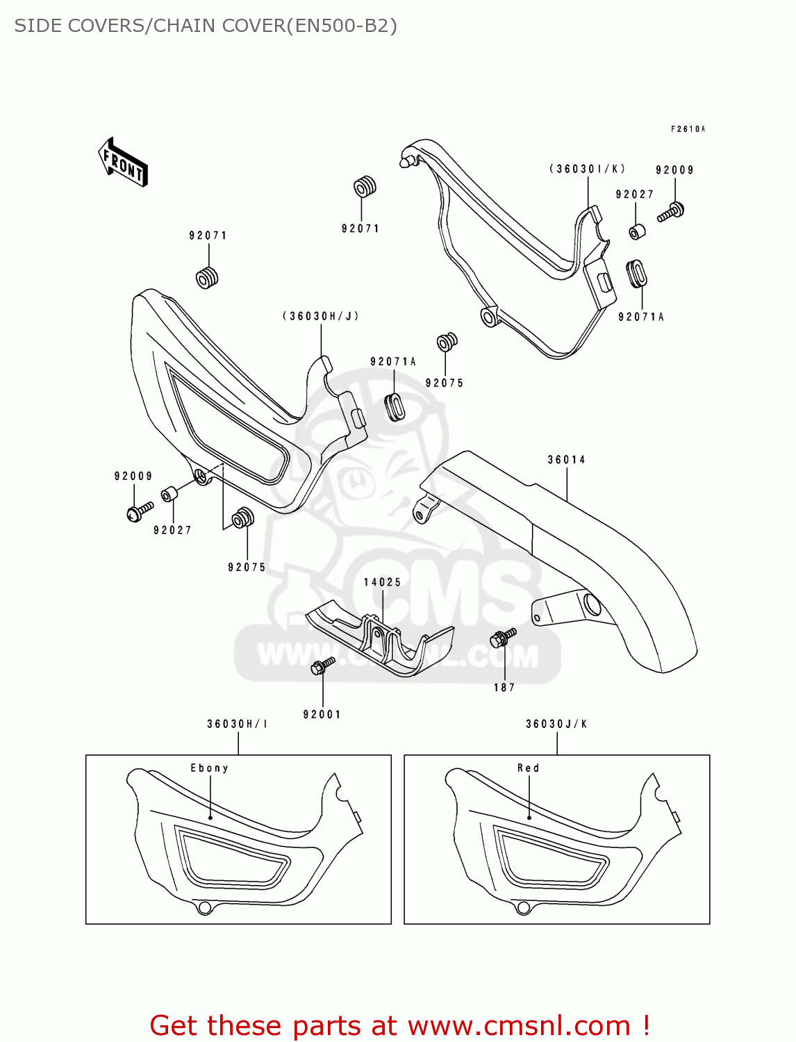 SIDE COVERS/CHAIN COVER(EN500-B2) EN500B2 1995 EUROPE UK FR NL AR FG GR IT NR SD SP ST