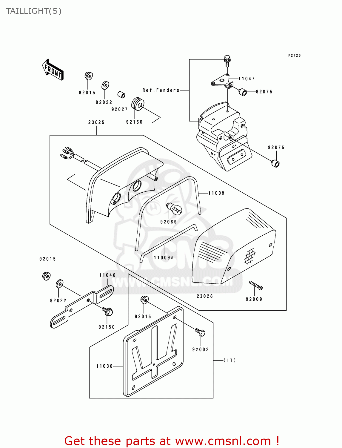 TAILLIGHT(S) EN500B2 1995 EUROPE UK FR NL AR FG GR IT NR SD SP ST