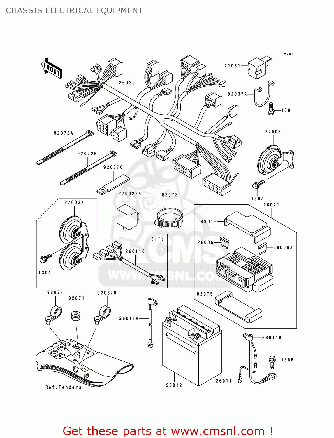 CHASSIS ELECTRICAL EQUIPMENT EN500B2 1995 EUROPE UK FR NL AR FG GR IT NR SD SP ST
