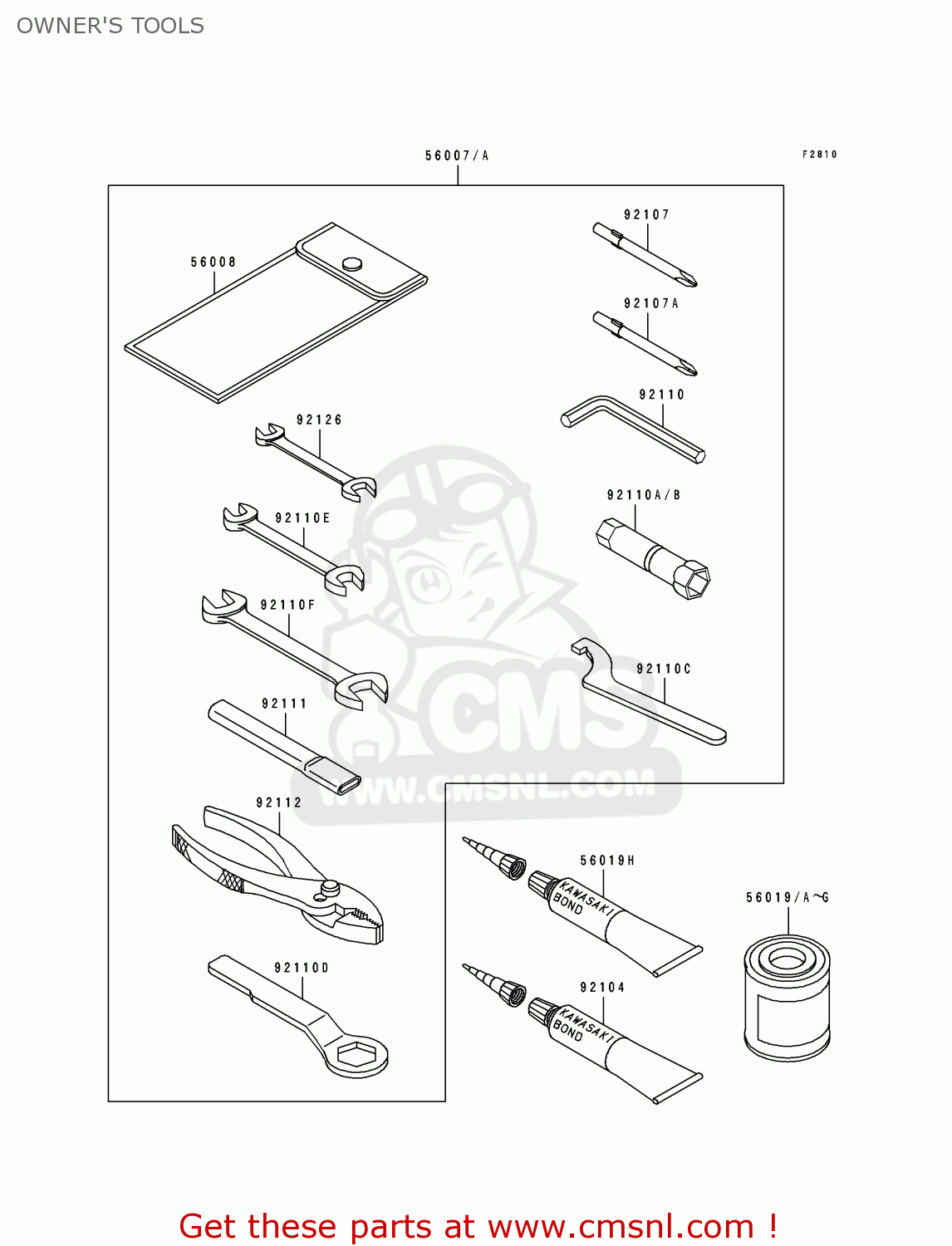OWNER'S TOOLS EN500B2 1995 EUROPE UK FR NL AR FG GR IT NR SD SP ST