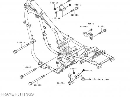 FRAME FITTINGS - EN500B2 1995 EUROPE UK FR NL AR FG GR IT NR SD SP ST