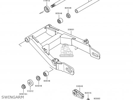 SWINGARM - EN500B2 1995 EUROPE UK FR NL AR FG GR IT NR SD SP ST