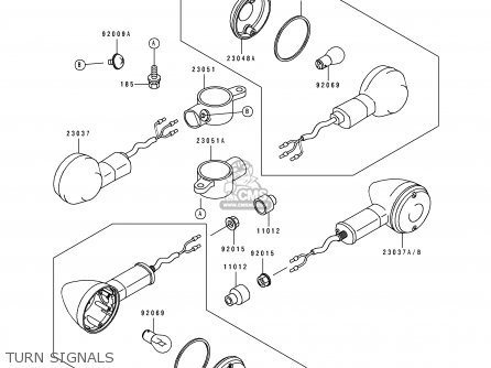 TURN SIGNALS - EN500B2 1995 EUROPE UK FR NL AR FG GR IT NR SD SP ST