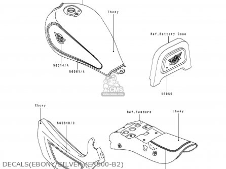 DECALS(EBONY/SILVER)(EN500-B2) - EN500B2 1995 EUROPE UK FR NL AR FG GR IT NR SD SP ST