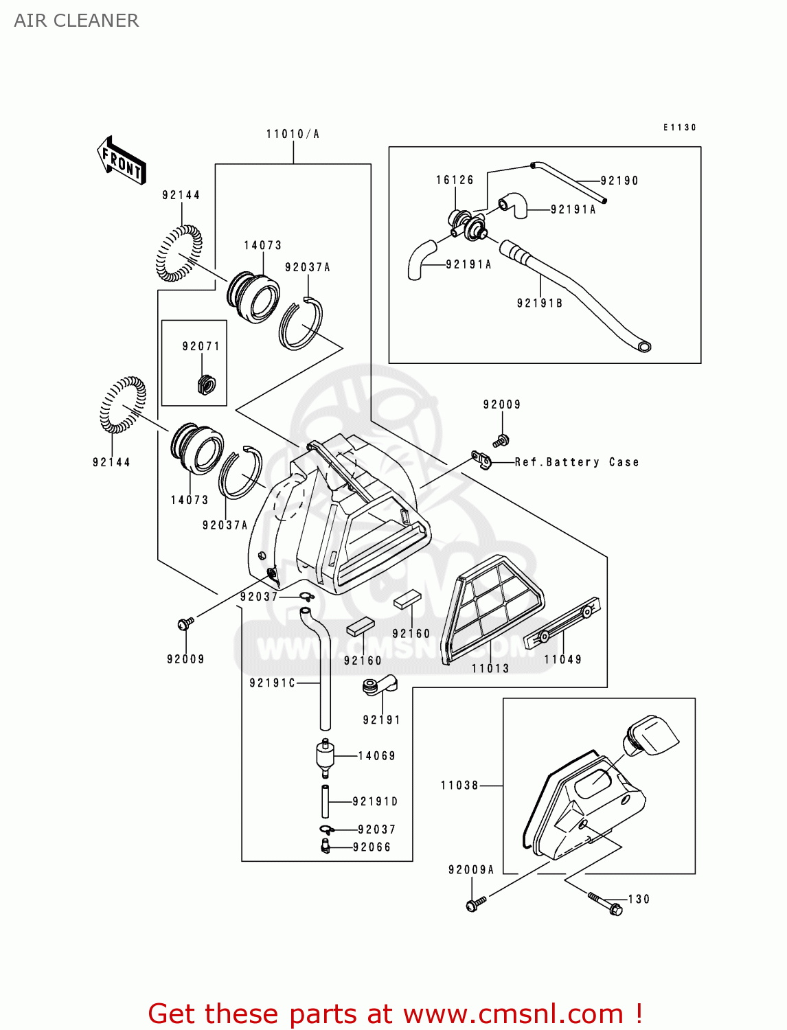 AIR CLEANER EN500C1 1996 EUROPE UK FR NL AR FG GR IT NR SD SP ST