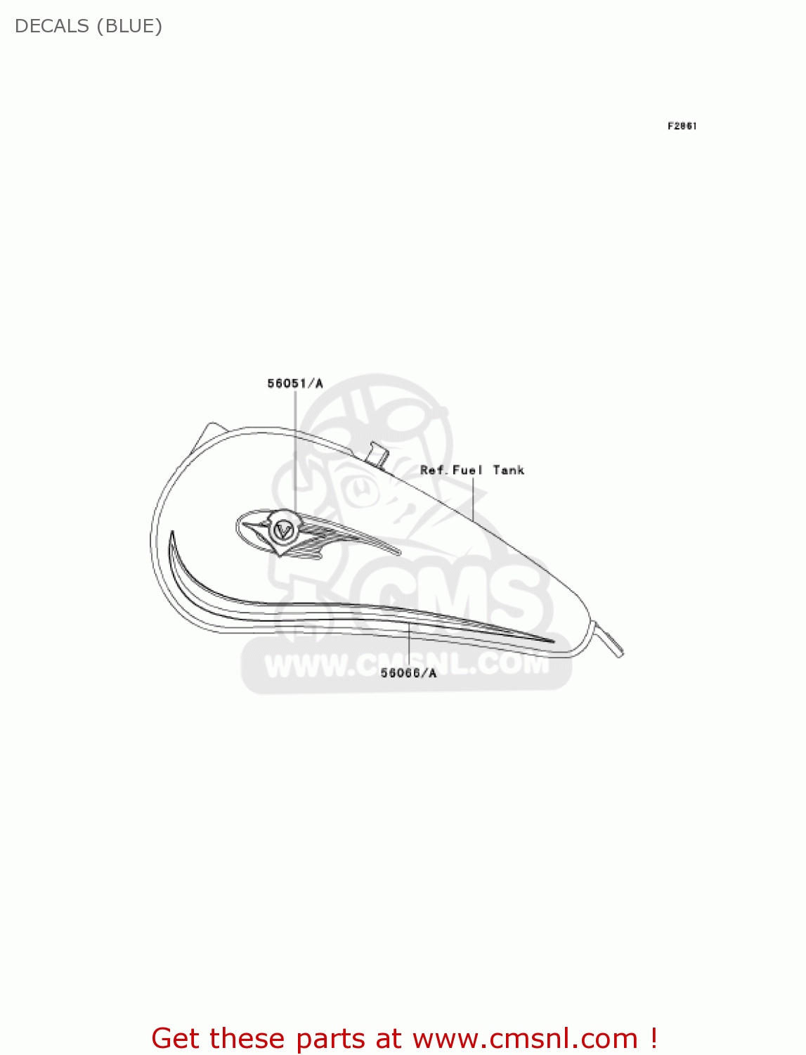 DECALS (BLUE) EN500C10 VULCAN500LTD 2005 USA CALIFORNIA CANADA