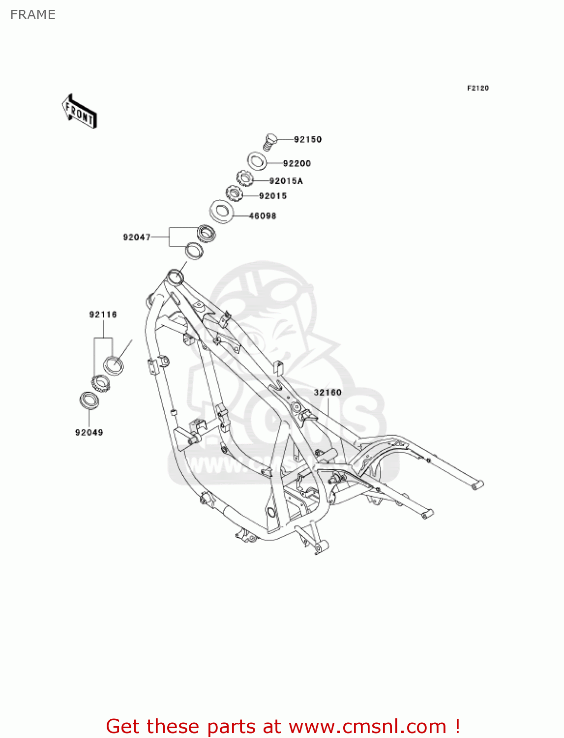 FRAME EN500C10 VULCAN500LTD 2005 USA CALIFORNIA CANADA