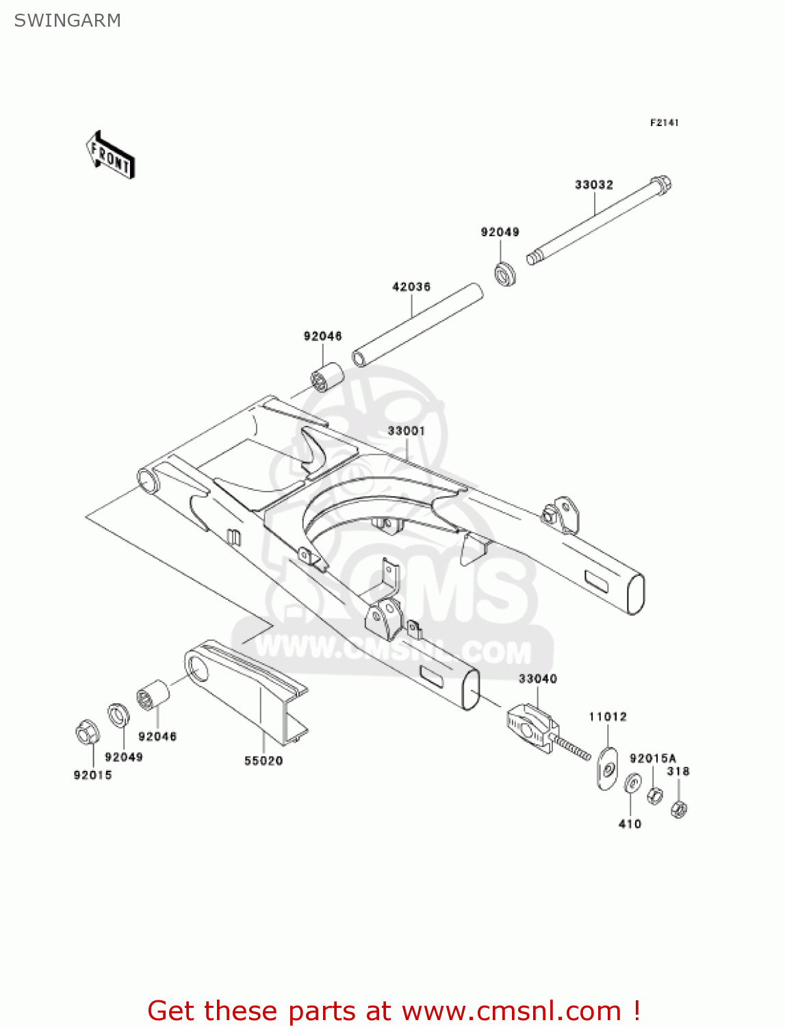 SWINGARM EN500C10 VULCAN500LTD 2005 USA CALIFORNIA CANADA