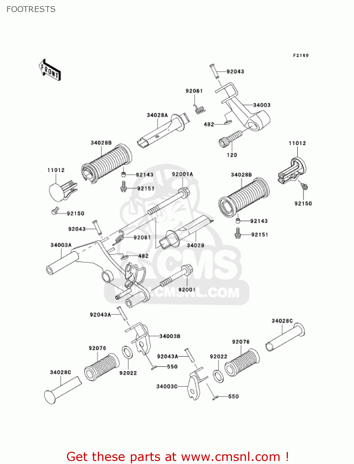 FOOTRESTS EN500C10 VULCAN500LTD 2005 USA CALIFORNIA CANADA