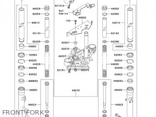 FRONT FORK - EN500C10 VULCAN500LTD 2005 USA CALIFORNIA CANADA