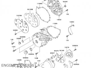 ENGINE COVER(S) - EN500C10 VULCAN500LTD 2005 USA CALIFORNIA CANADA