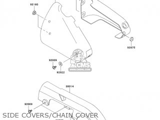 SIDE COVERS/CHAIN COVER - EN500C10 VULCAN500LTD 2005 USA CALIFORNIA CANADA