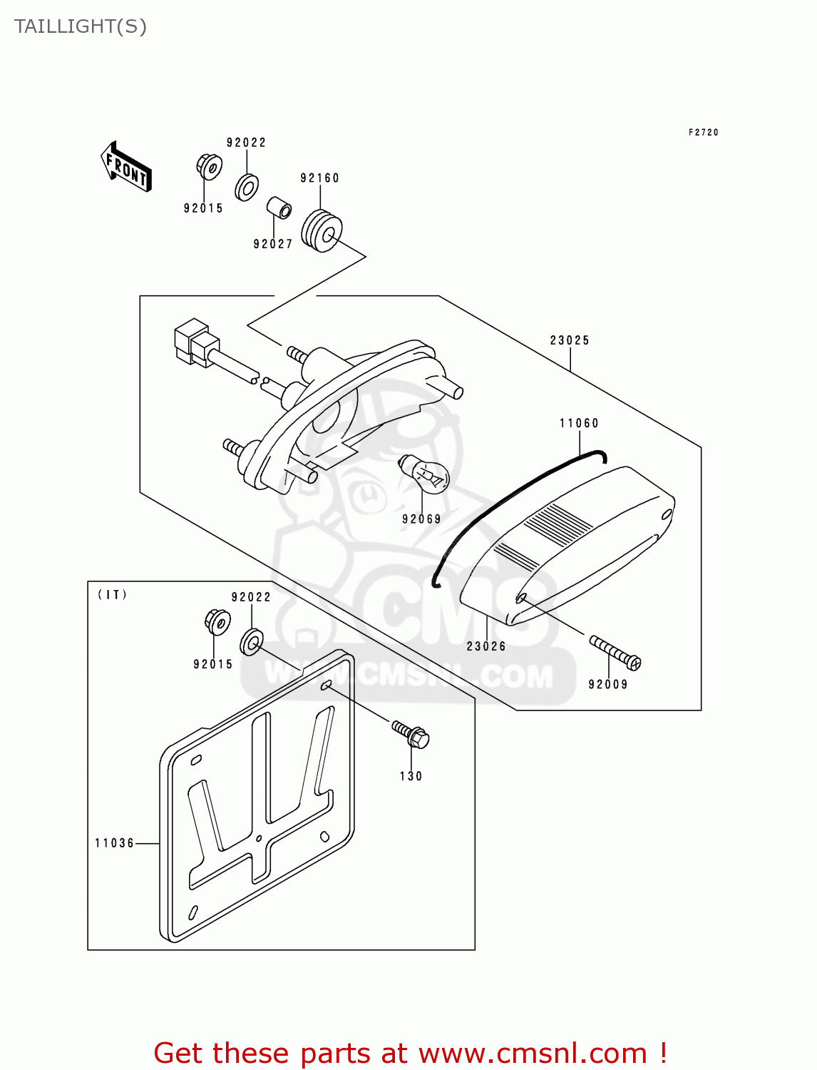TAILLIGHT(S) EN500C2 1997 EUROPE UK FR NL AR FG GR IT NR SD SP ST