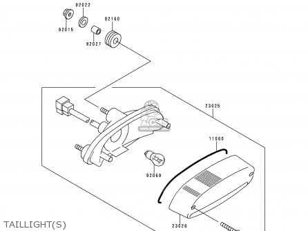 TAILLIGHT(S) - EN500C2 VULCAN500LTD 1997 USA CALIFORNIA CANADA