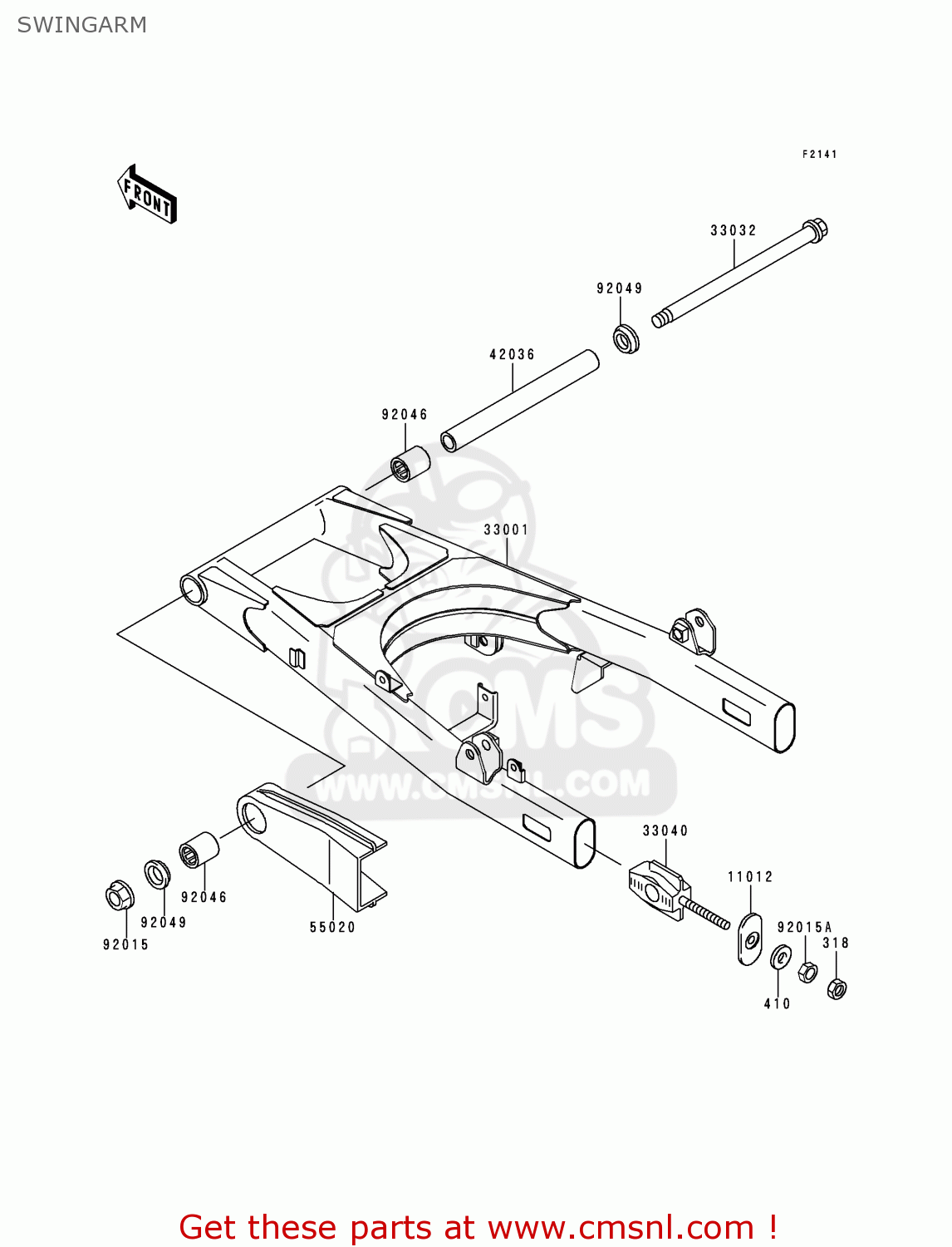 SWINGARM EN500C3 VULCAN500LTD 1998 USA CALIFORNIA CANADA