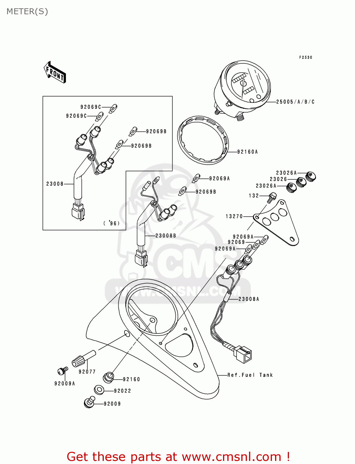 METER(S) EN500C3 VULCAN500LTD 1998 USA CALIFORNIA CANADA