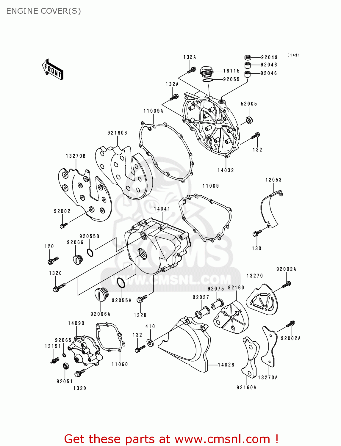 ENGINE COVER(S) EN500C4 1999 EUROPE FR NL AR FG GR IT NR SD SP ST