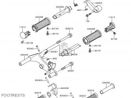 FOOTRESTS - EN500C4 1999 EUROPE FR NL AR FG GR IT NR SD SP ST