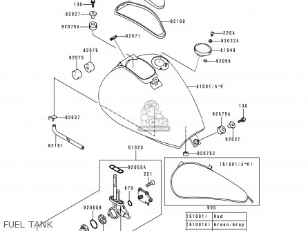 FUEL TANK - EN500C4 1999 EUROPE FR NL AR FG GR IT NR SD SP ST
