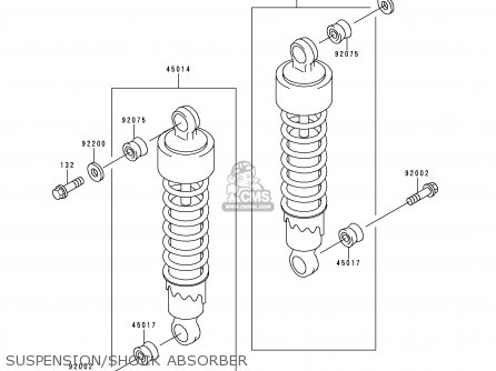 SUSPENSION/SHOCK ABSORBER - EN500C4 VULCAN500LTD 1999 USA CALIFORNIA