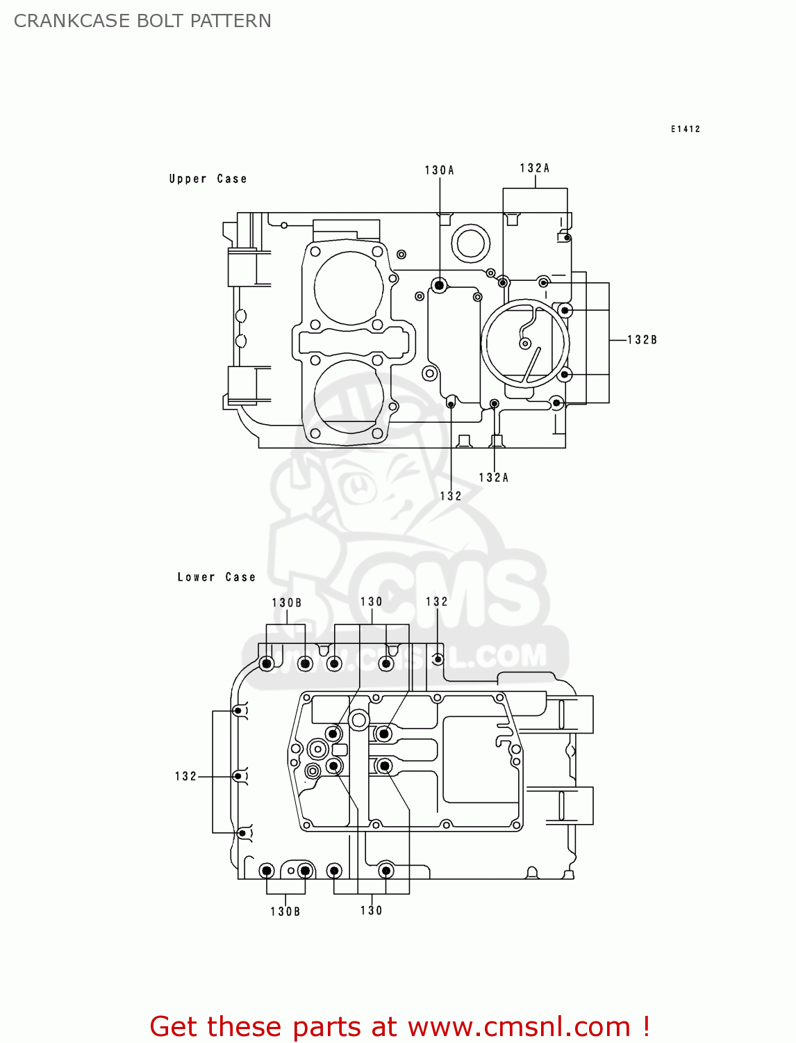 CRANKCASE BOLT PATTERN EN500C5 2000 IS / KPH