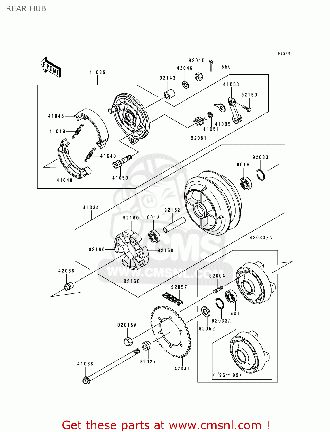 REAR HUB EN500C5 2000 IS / KPH