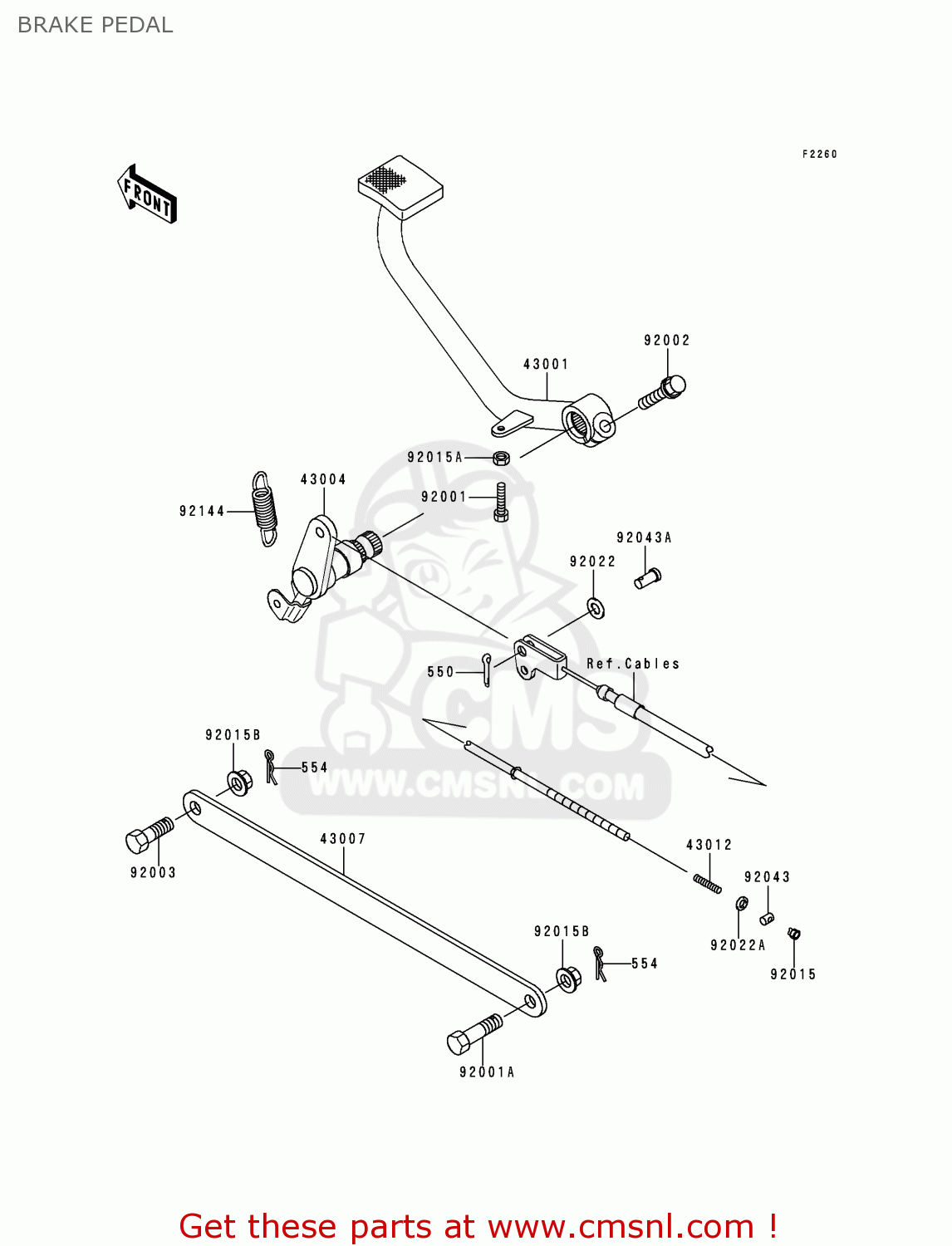 BRAKE PEDAL EN500C5 2000 IS / KPH