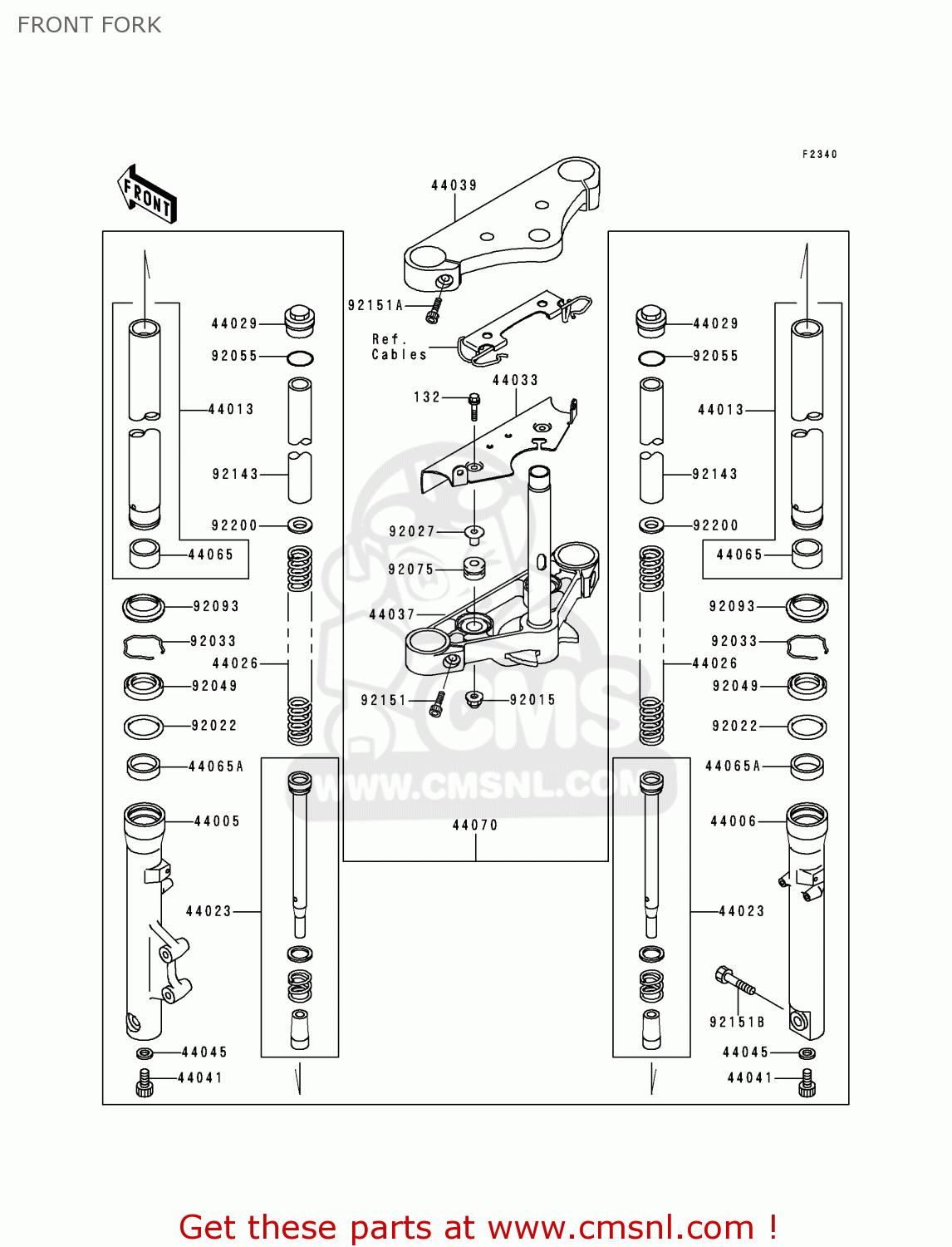 FRONT FORK EN500C5 2000 IS / KPH