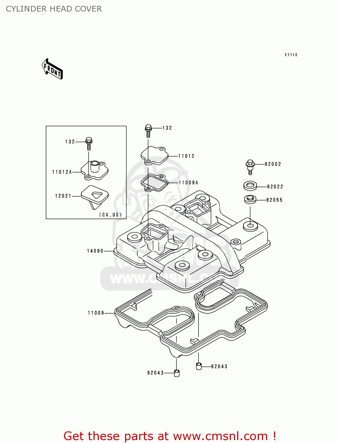 CYLINDER HEAD COVER EN500C5 VULCAN500LTD 2000 USA CALIFORNIA CANADA