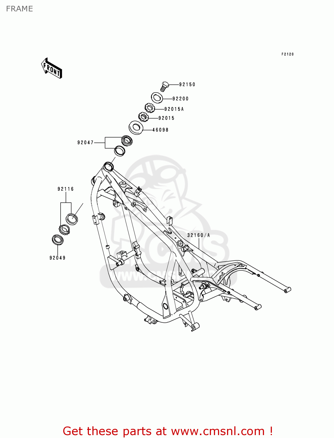 FRAME EN500C5 VULCAN500LTD 2000 USA CALIFORNIA CANADA
