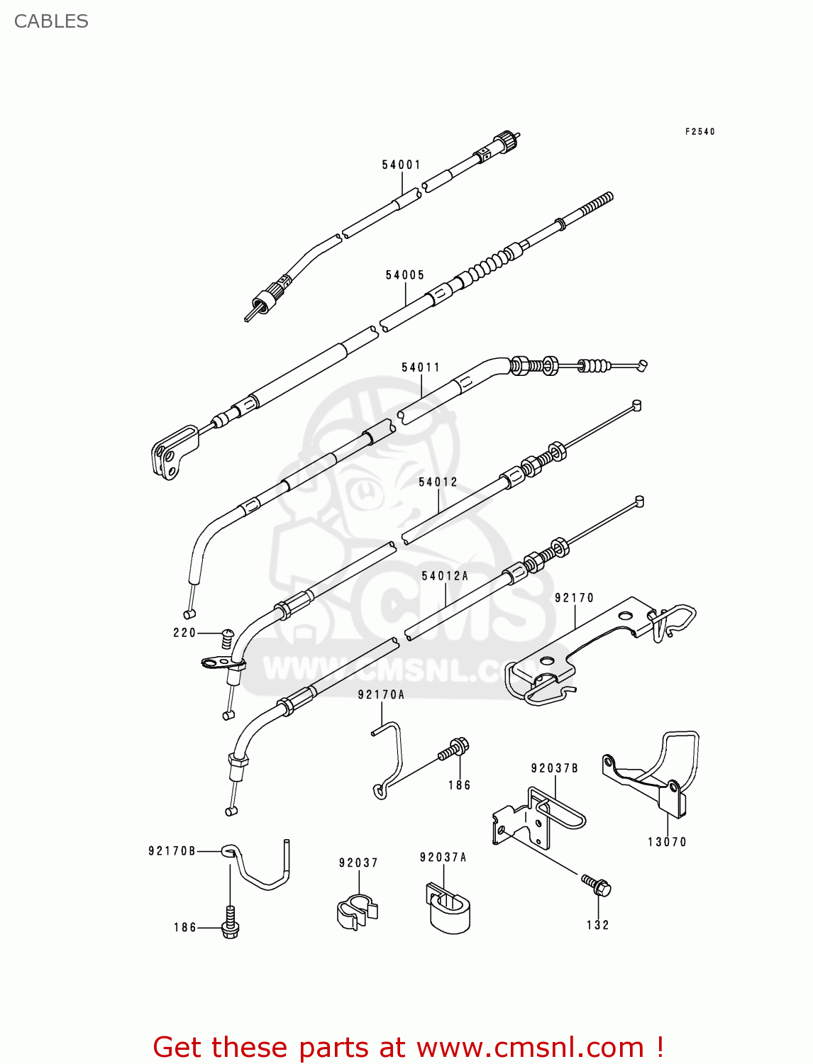 CABLES EN500C5 VULCAN500LTD 2000 USA CALIFORNIA CANADA