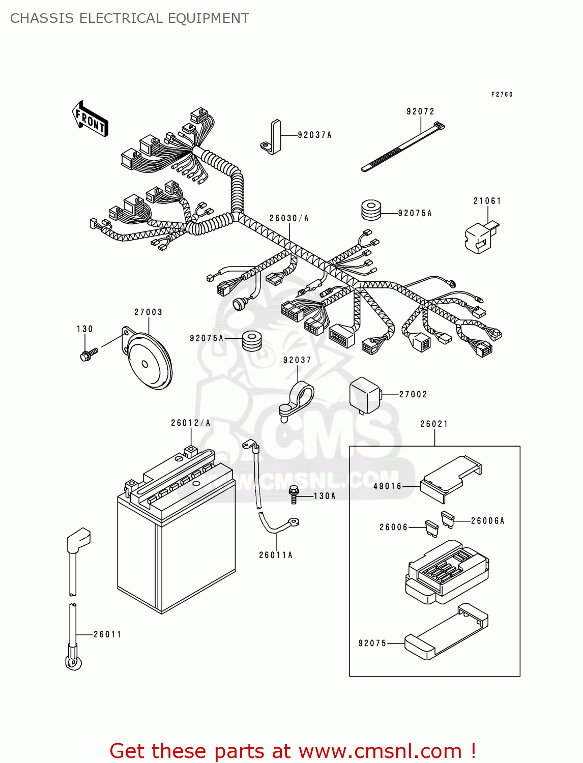 CHASSIS ELECTRICAL EQUIPMENT EN500C5 VULCAN500LTD 2000 USA CALIFORNIA CANADA
